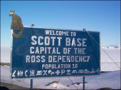 Scott Base Sign