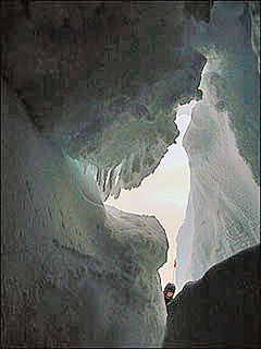 Looking back toward the entrance of the ice cave