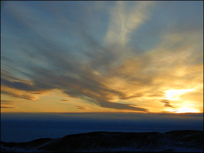 Sunset over McMurdo Sound