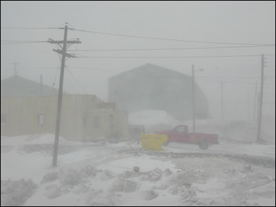 McMurdo in a condition two storm