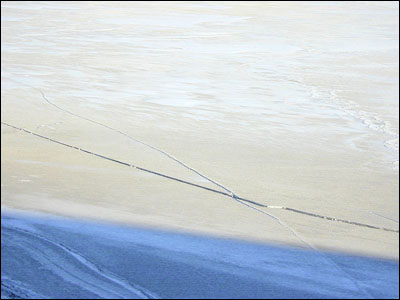Cracks in the sea ice