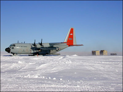 C-130 off-loading cargo