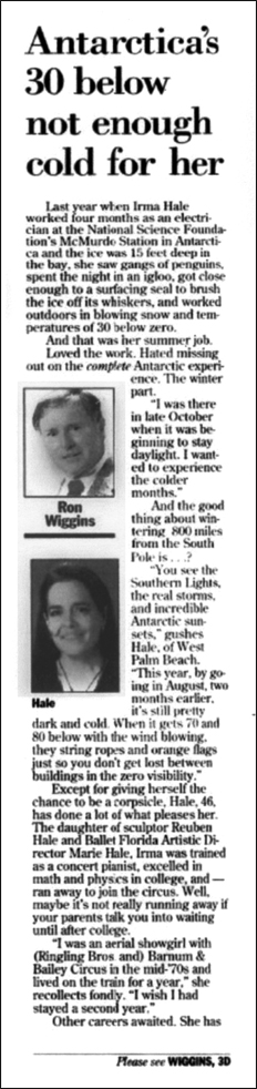 Palm Beach Post  - Ron Wiggins - page 1