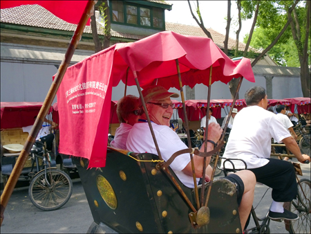 Caroll and Peter in the Rickshaw