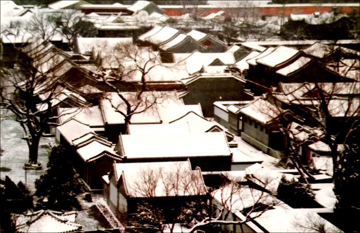 Siheyuan (Courhard Houses) after snow