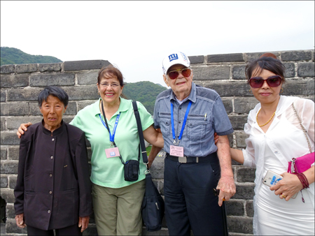 Reuben & Irma with people on The Great Wall