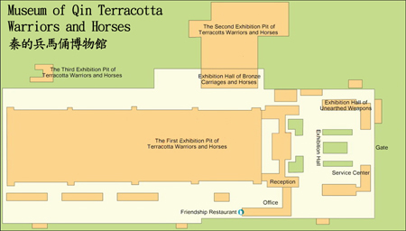 Map of Terracotta Warriors Museum Site