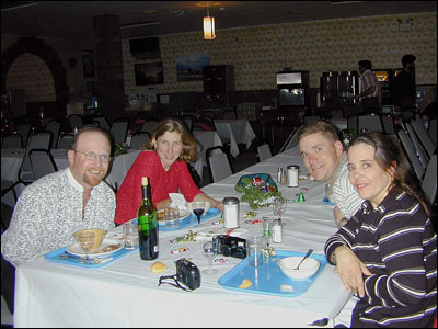 Patrick, Martha, Josh & Irma at Christmas dinner
