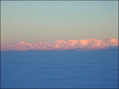 Royal Society Mountains at sunrise