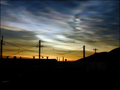 Nacreous clouds