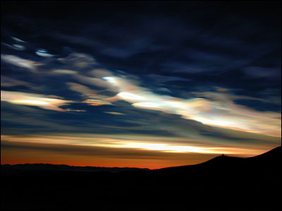 Nacreous clouds