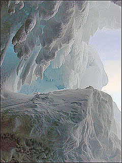 Looking back toward the entrance of the ice cave