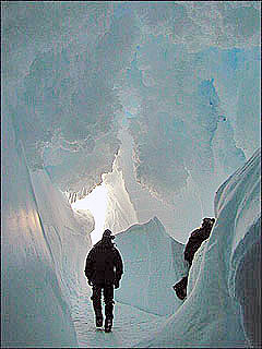 Inside the ice cave