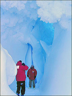 Inside the ice cave