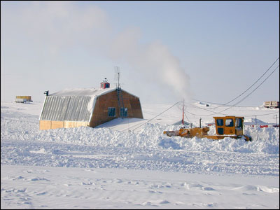 Digging out buildings at Willy Field