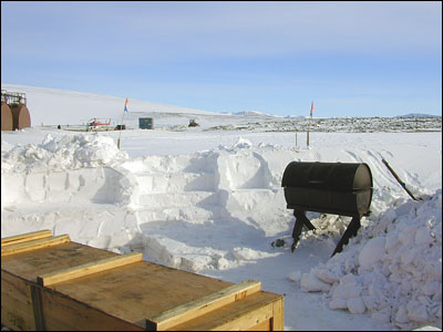 Barbecue area at Marble Point