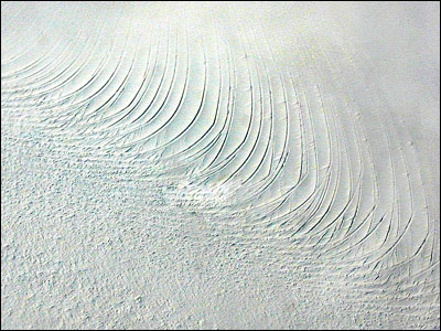 Crevasse fields from the airplane