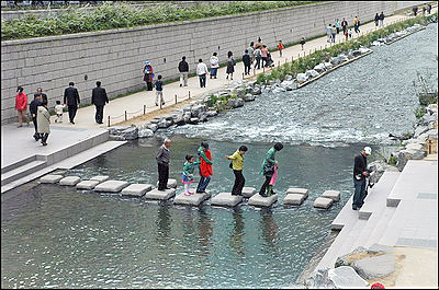 Bridges Across Midtown Stream