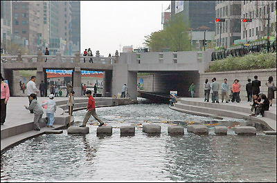 Bridges Across Midtown Stream